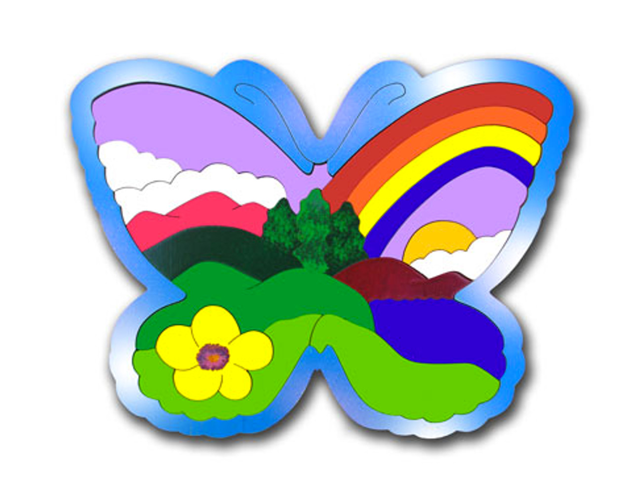 Wood Puzzles for a Child | Butterfly Mountains Quality Wooden Toy